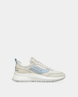 Darys Leather Sneakers In Dusty White And Light Blue