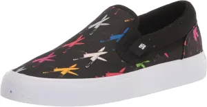 DC Men's AW Manual Slip-on Skate Shoe, Black Graphic, 9