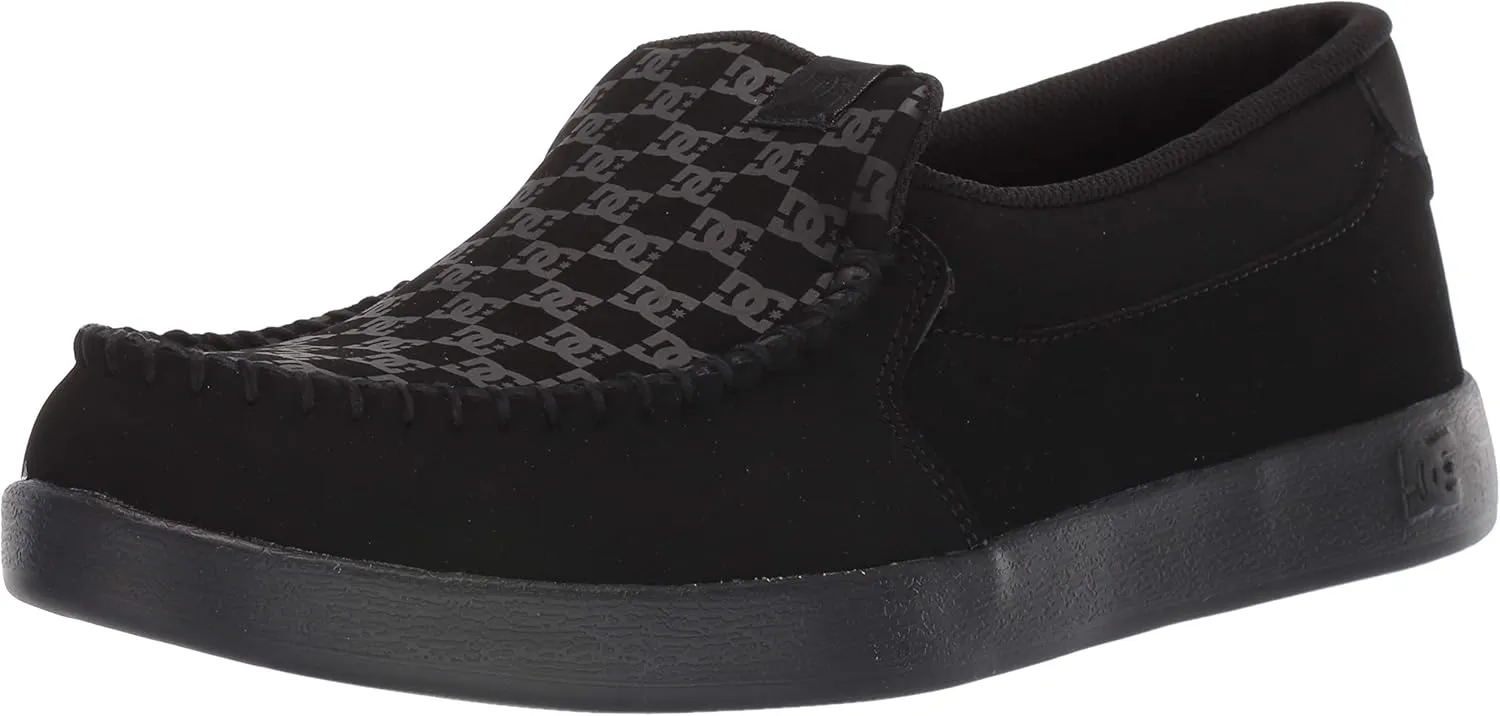 DC Men's Villain 2 Casual Slip On Skate Shoe Slipper, Black, 17