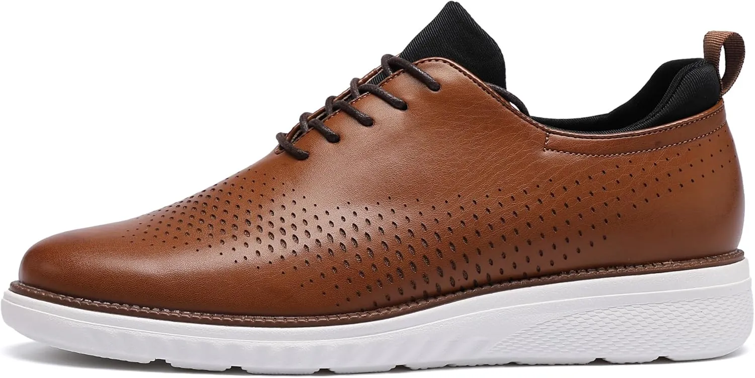 DECARSDZ Men's Fashion Casual Dress Shoe Wingtip Oxfords Shoes