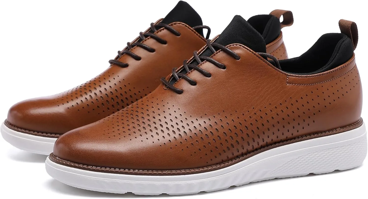 DECARSDZ Men's Fashion Casual Dress Shoe Wingtip Oxfords Shoes