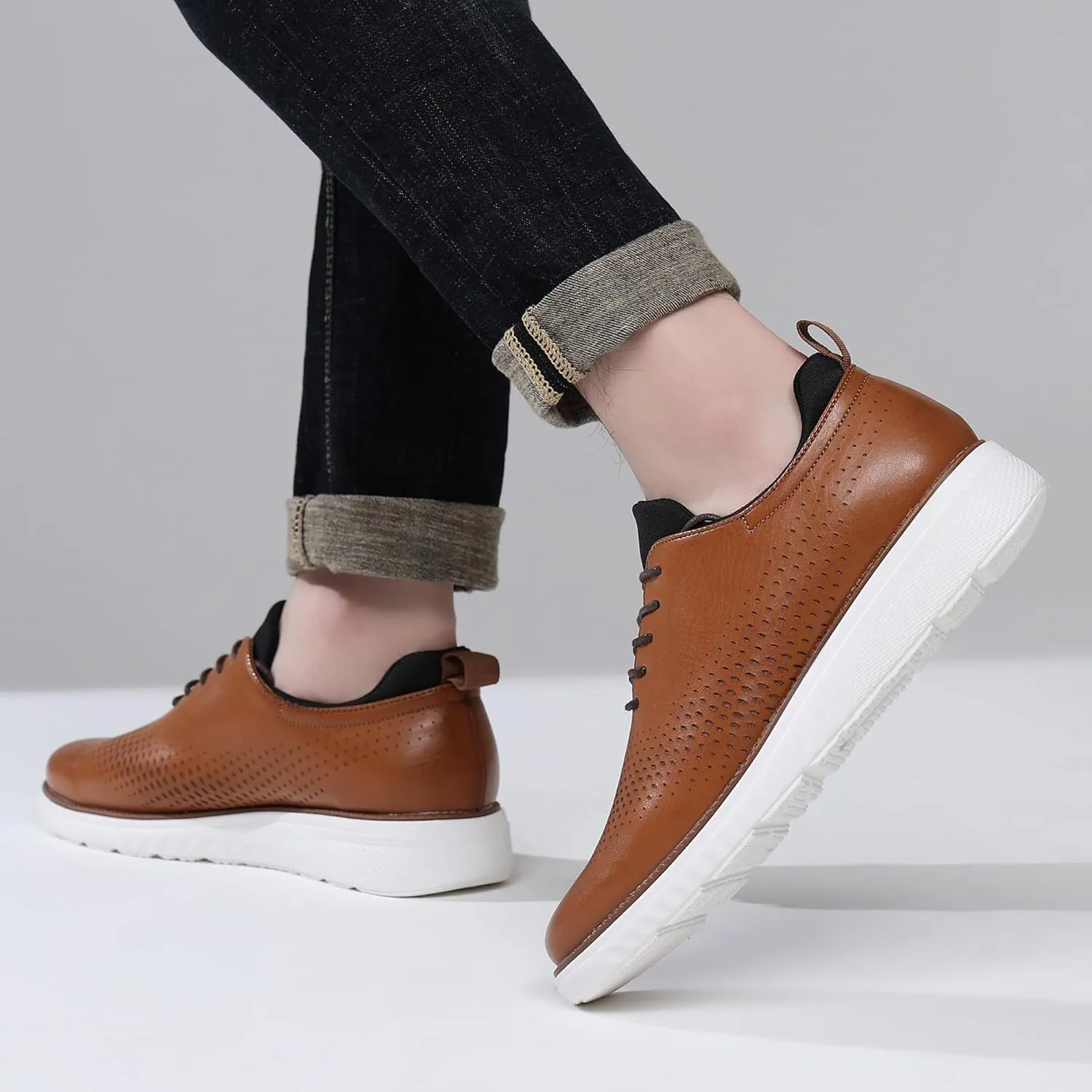 DECARSDZ Men's Fashion Casual Dress Shoe Wingtip Oxfords Shoes