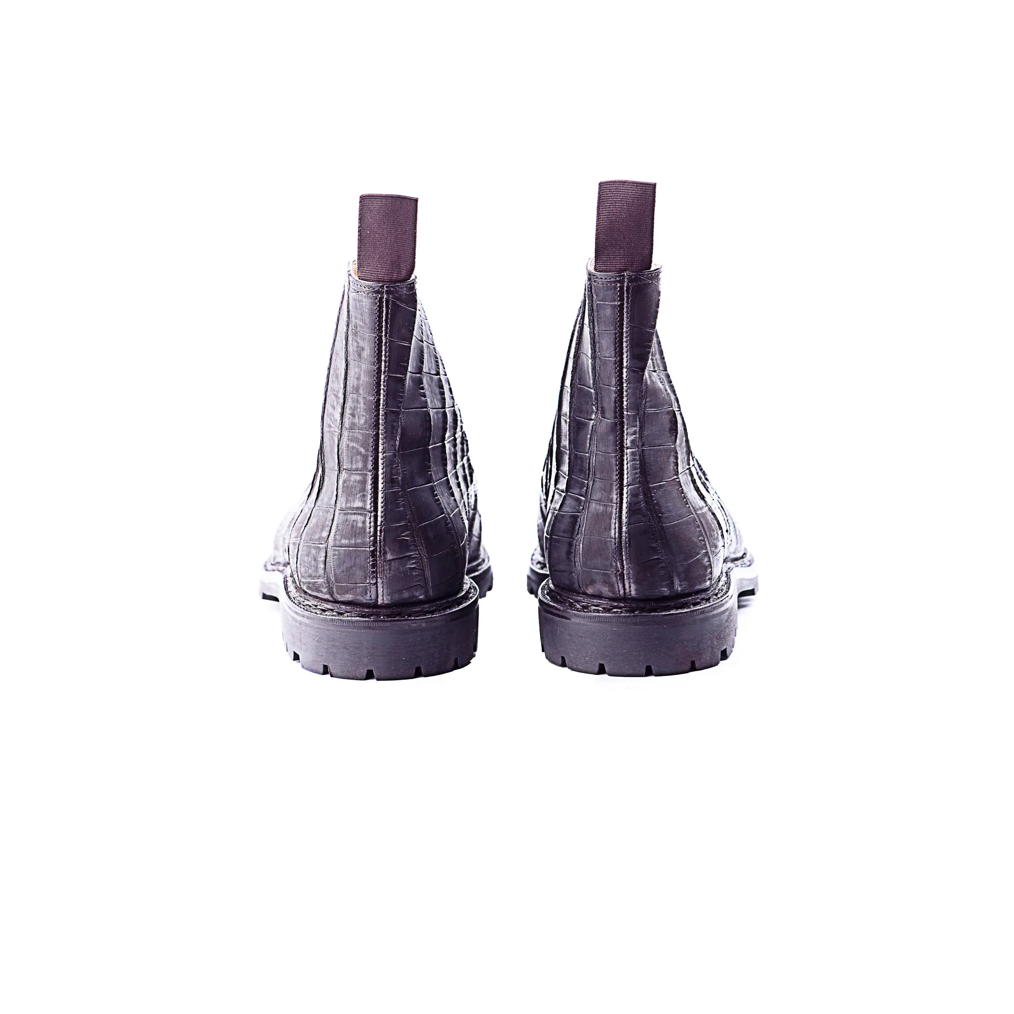 Derby ankle boot non-glossy, used appearance