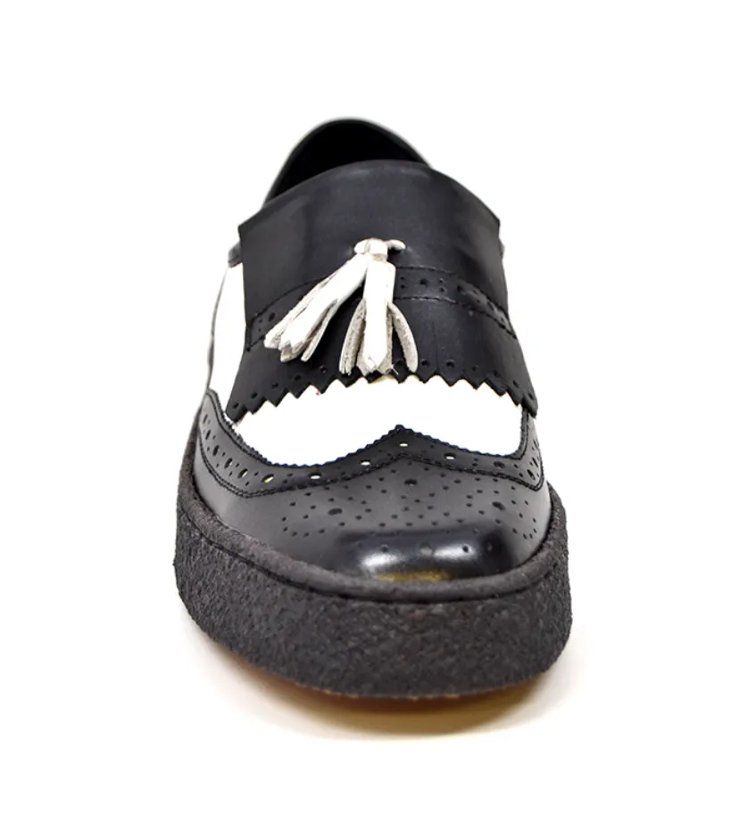 Detroit Black & White Wingtip Tassel