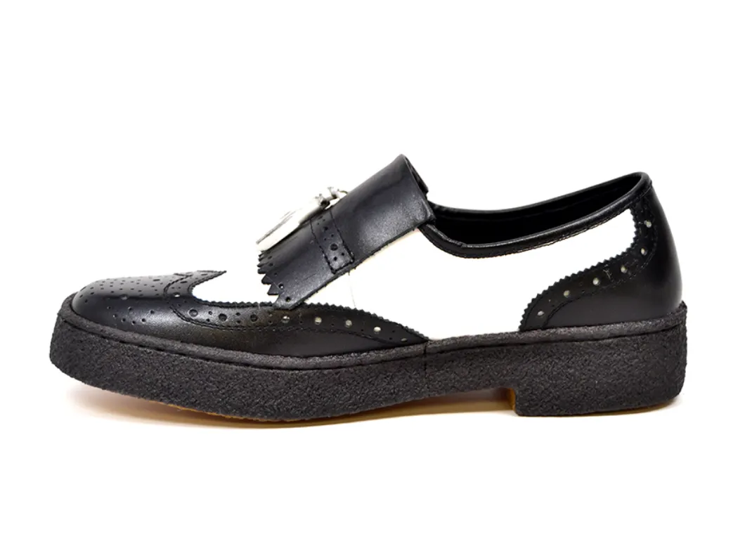 Detroit Black & White Wingtip Tassel