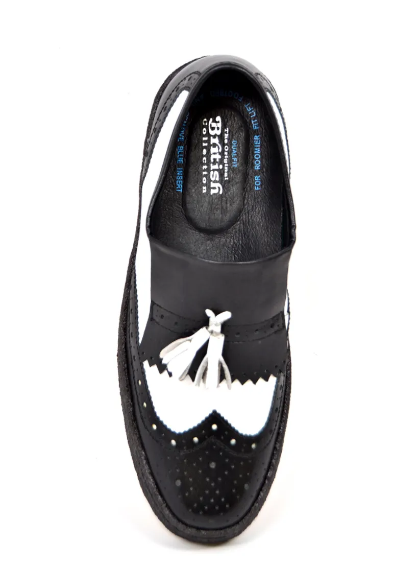Detroit Black & White Wingtip Tassel