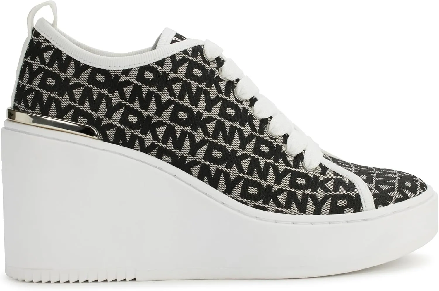 DKNY Women's Byla Lace Up Wedge Sneaker