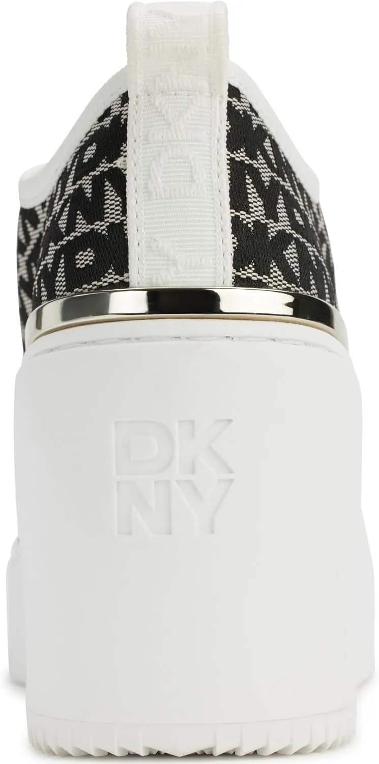 DKNY Women's Byla Lace Up Wedge Sneaker