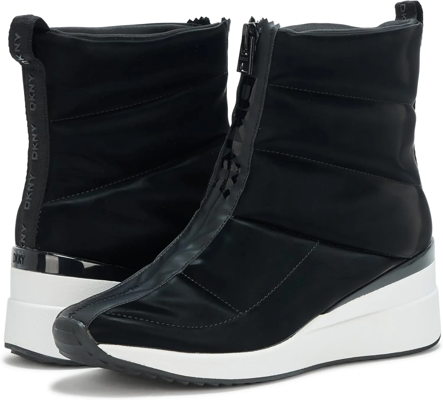 DKNY Women's Parla Zip Up Wedge Sneaker