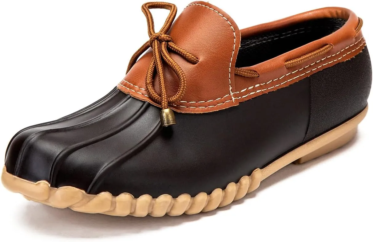 DKSUKO Snow Women's Waterpoof Loafer Shoes Slip On Flat Duck Shoe