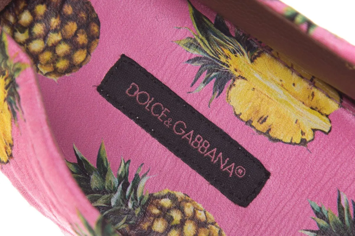 Dolce & Gabbana Pink Pineapple Espadrille SZ 37