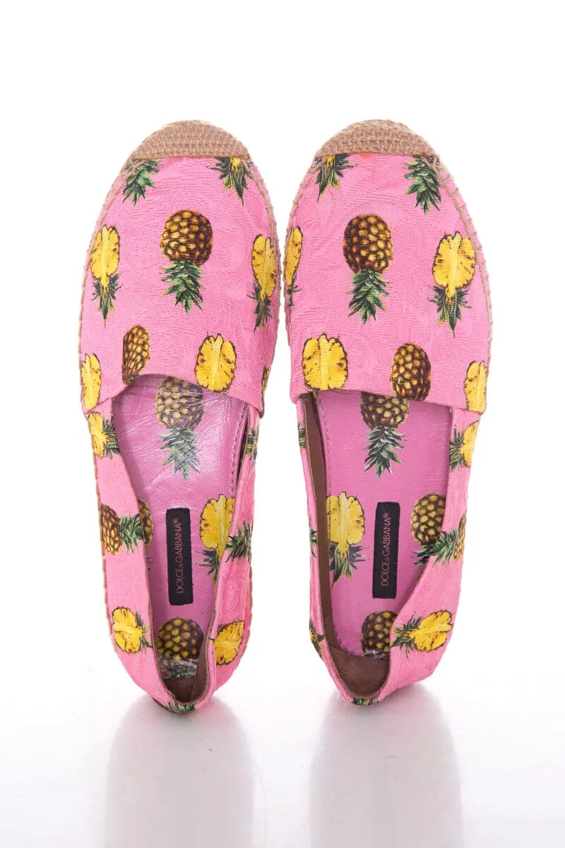 Dolce & Gabbana Pink Pineapple Espadrille SZ 37
