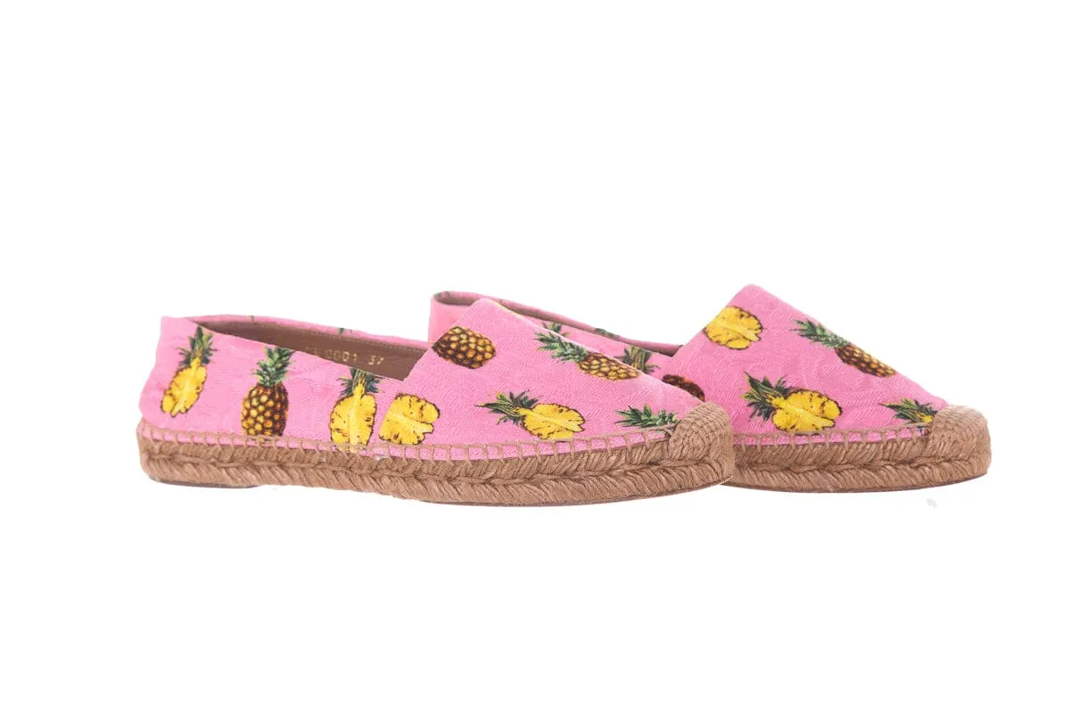Dolce & Gabbana Pink Pineapple Espadrille SZ 37
