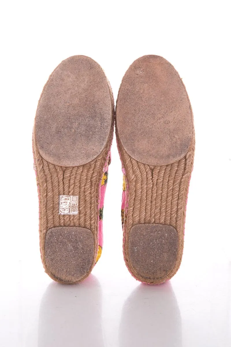 Dolce & Gabbana Pink Pineapple Espadrille SZ 37