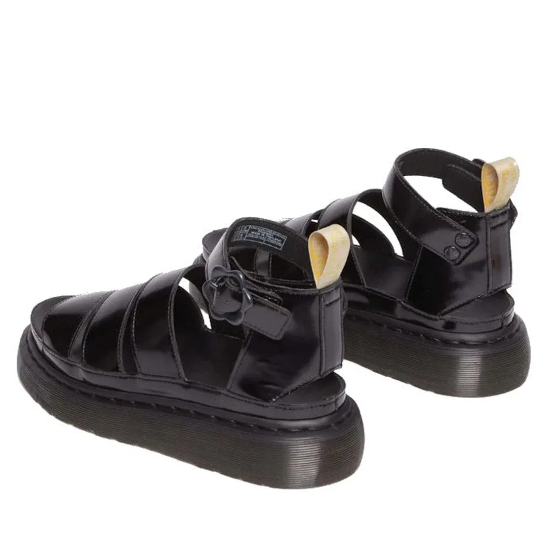 Dr Martens V Clarissa Quad Flower Vegan Platform Sandal Black