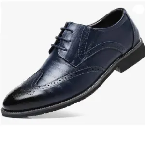 Dress Shoes Classic Lace-Up Shoes Business Oxford Shoes for Men Blue Black