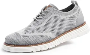 Dress Shoes for Men Sporty Oxfords Dress Sneakers Comfortable Brogue Wingtip Business Casual Shoes, Non Slip Rubber EVA Outsole