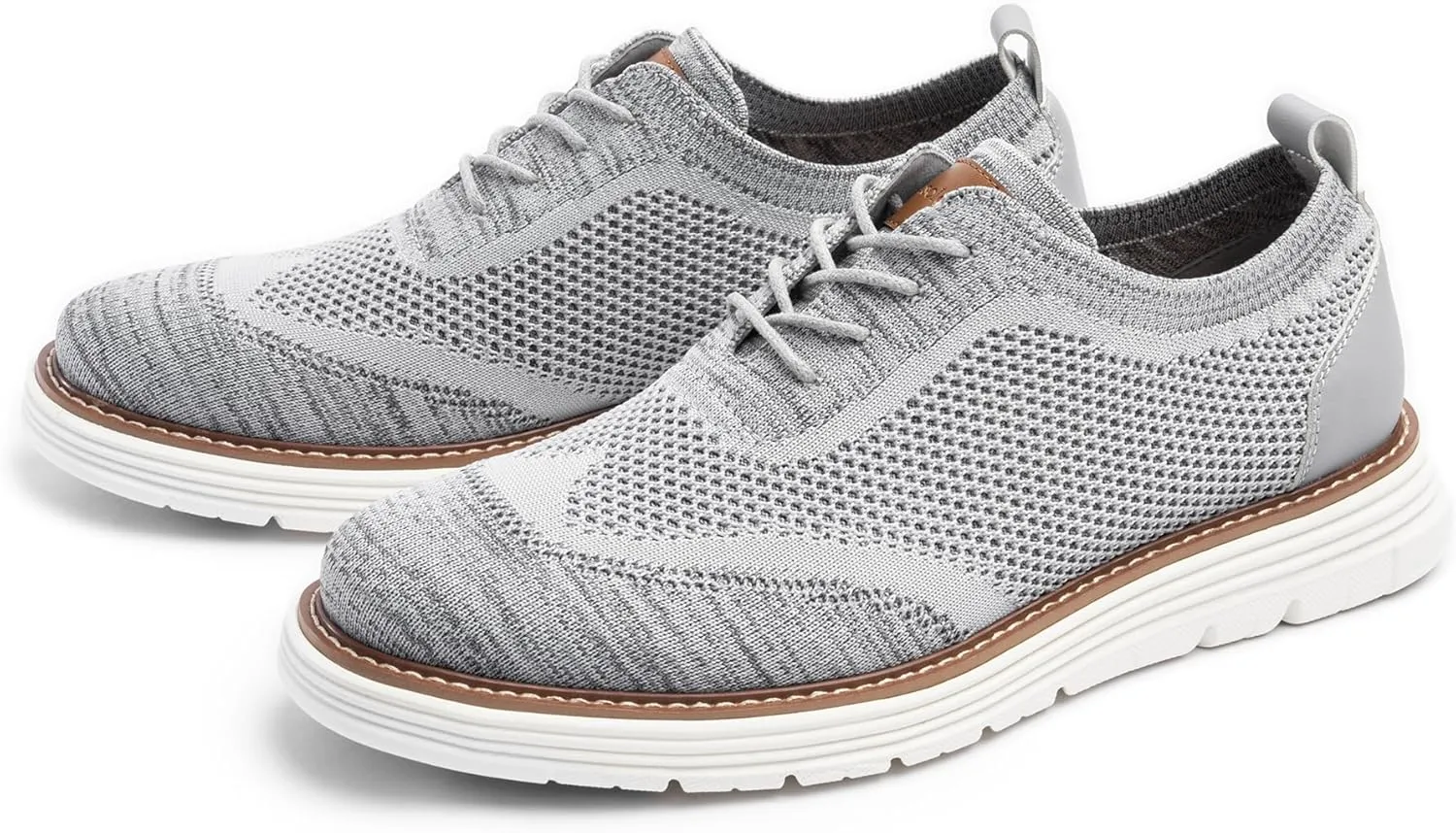 Dress Shoes for Men Sporty Oxfords Dress Sneakers Comfortable Brogue Wingtip Business Casual Shoes, Non Slip Rubber EVA Outsole