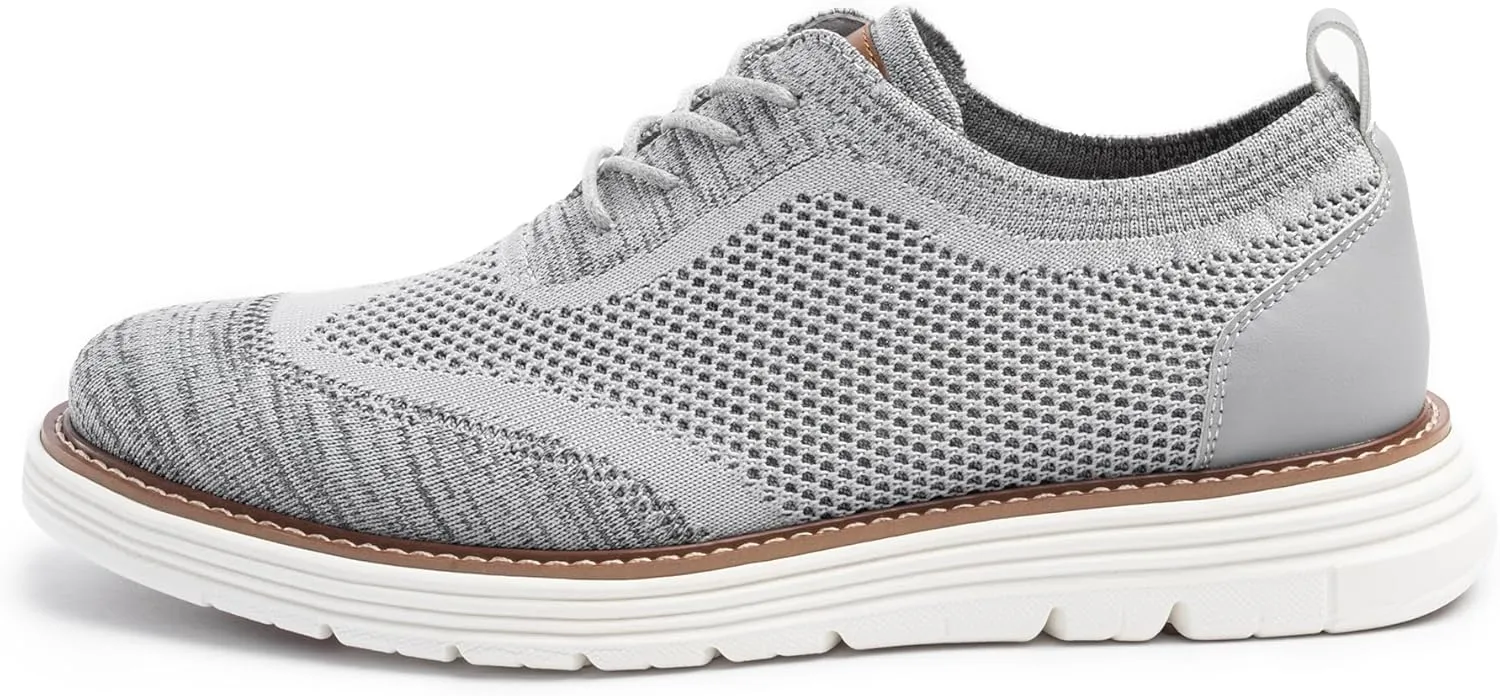 Dress Shoes for Men Sporty Oxfords Dress Sneakers Comfortable Brogue Wingtip Business Casual Shoes, Non Slip Rubber EVA Outsole