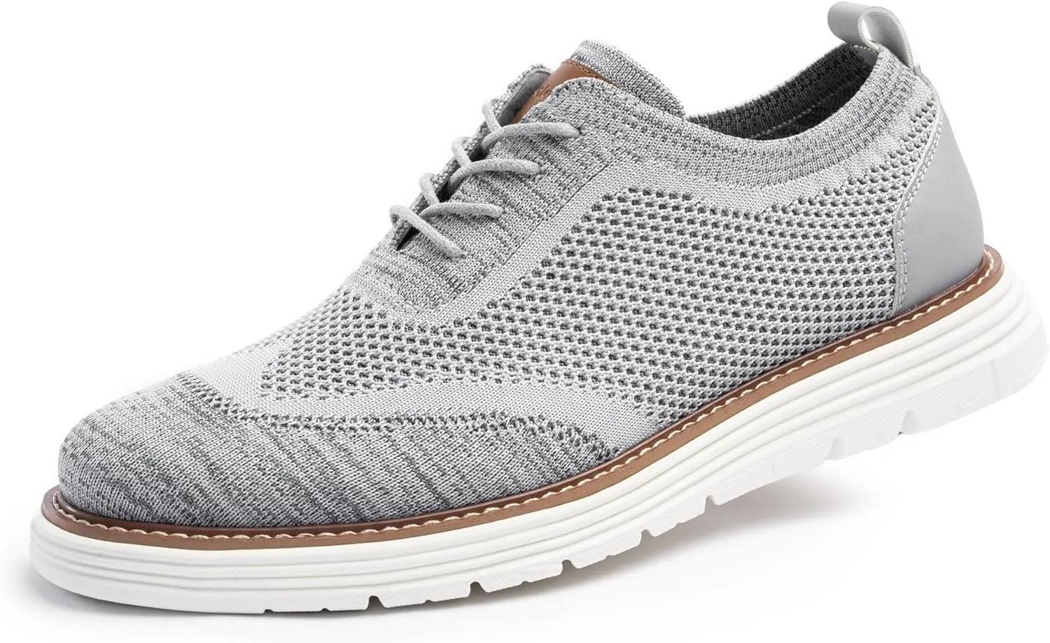 Dress Shoes for Men Sporty Oxfords Dress Sneakers Comfortable Brogue Wingtip Business Casual Shoes, Non Slip Rubber EVA Outsole