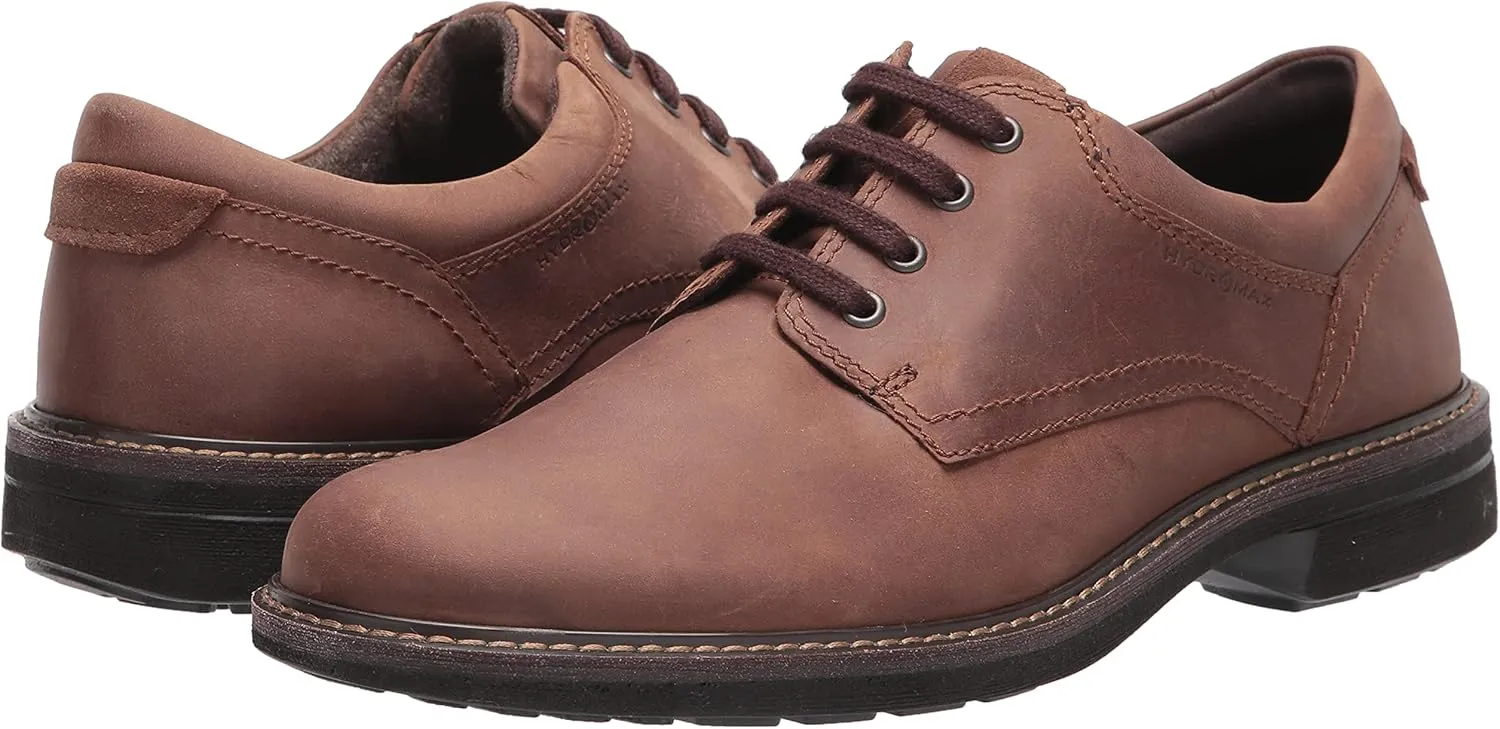 ECCO Men's Turn Plain Toe Hydromax Water-Resistant Oxford