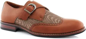 Ferro Aldo Alan M139001G Mens Classic Perforated Duo-Texture Lace-up Wingtip Oxford Dress Shoes