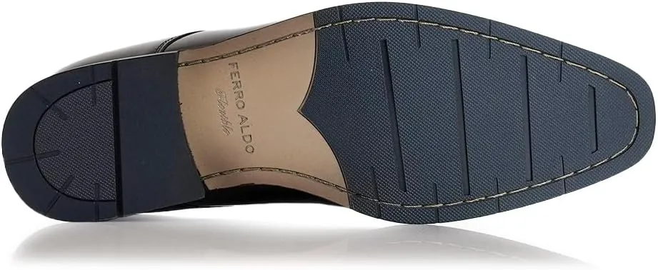 Ferro Aldo Alvin MFA19696 Men's Plain Square-Toe Derby Dress Shoes