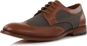 Ferro Aldo Arthur MFA139001D Mens Wingtip Two Tone Oxford Black and White Spectator Dress Shoes