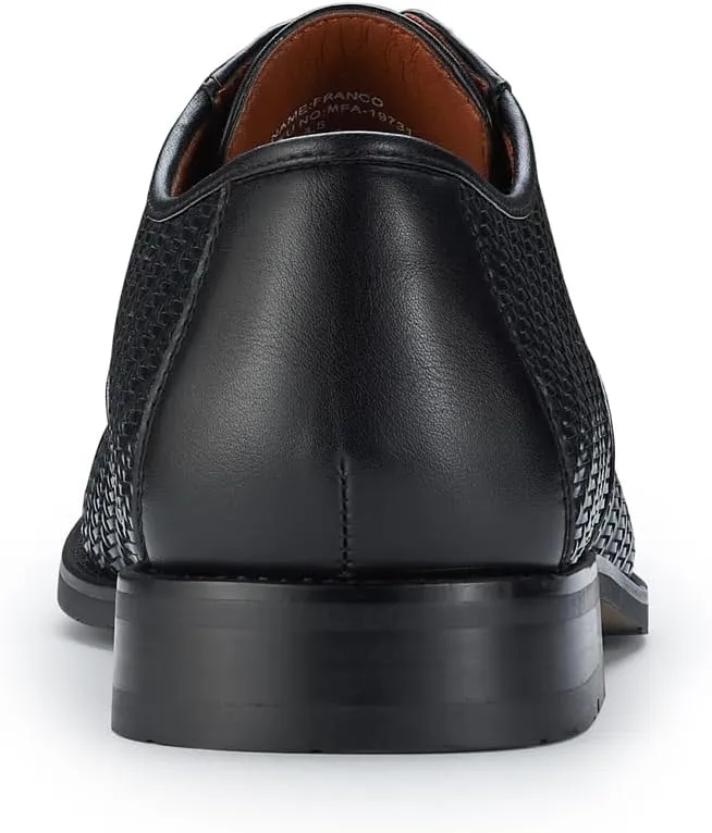 Ferro Aldo Mens Classic Cap-Toe Lace Up Derby Dress Shoes