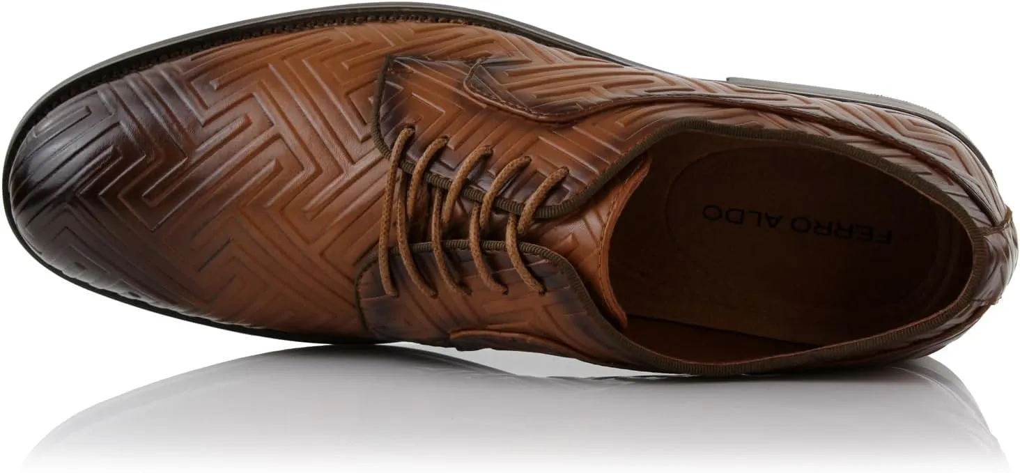 Ferro Aldo Men's Classic Round-Toe Fashion Derby Dress Shoes