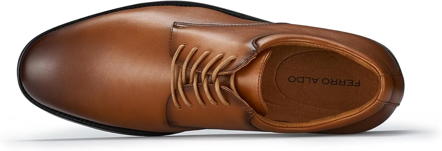 Ferro Aldo Men's Classic Round-Toe Fashion Derby Dress Shoes