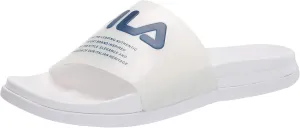 Fila Women's Drifter Lux Clear Slide Sandal, White Red Navy, 9