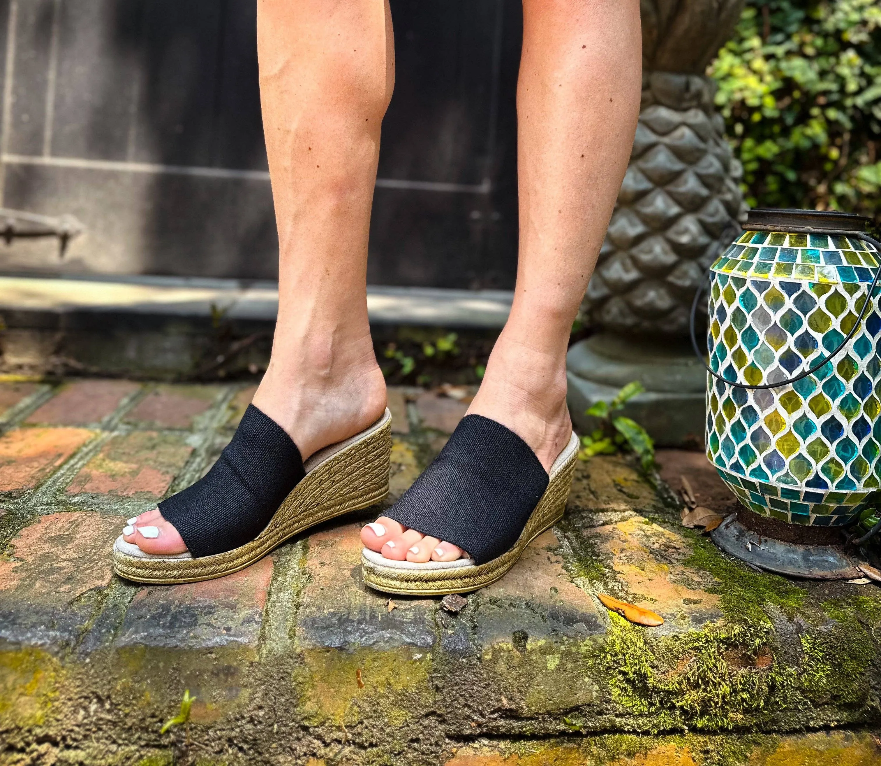 Finn Slip On Espadrille Wedge: Linen