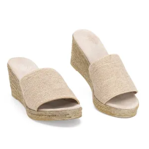 Finn Slip On Espadrille Wedge: Linen