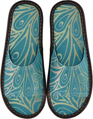 Fisyme Slippers for Women Men Slip-On Open Toe Indoor Outdoor House Shoes Home Slipper