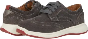 Florsheim Boy's Great Lakes Wing Tip Ox Jr. (Toddler/Little Kid/Big Kid) Gray Suede 11.5 Little Kid M