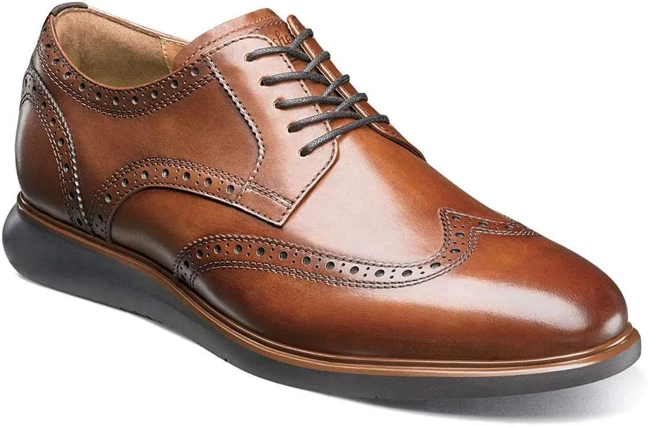 Florsheim Men's Fuel Wing Tip Oxford Cognac/Brown Sole 2 8.5 M US M (D)