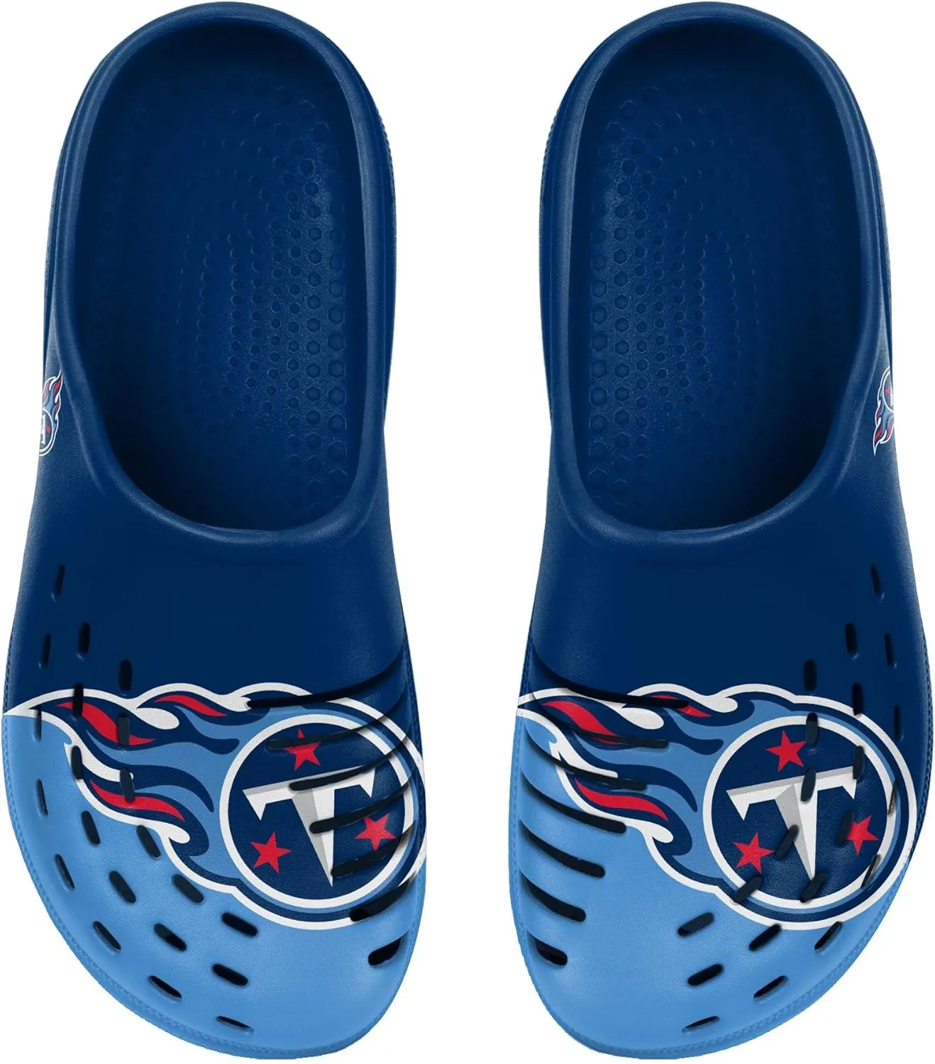 FOCO NFL Mens Big Splash Team Logo Solid Clogs Comfortable Water Slip on Shoes
