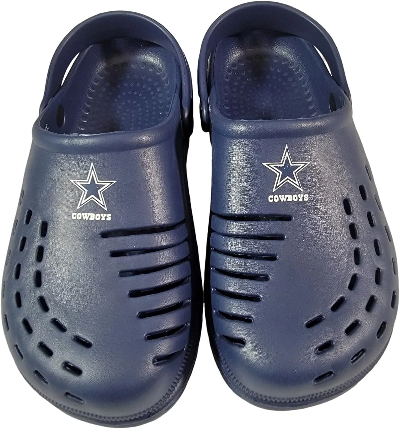 FOCO NFL Unisex-Adult Team Logo Solid Clogs with Heel Strap Comfortable Water Slip on Shoes