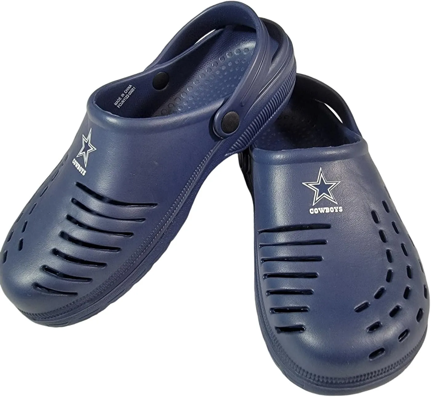 FOCO NFL Unisex-Adult Team Logo Solid Clogs with Heel Strap Comfortable Water Slip on Shoes