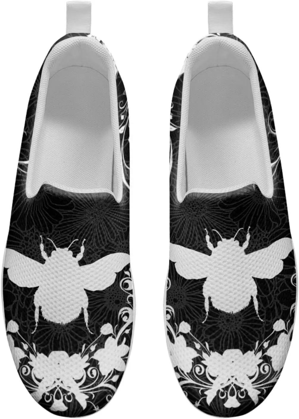 Forchrinse Womens Sneakers Slip On Wedges Shoes Comfortable Low Top Walking Shoes Breathable Thick Rocker Bottom Shoe