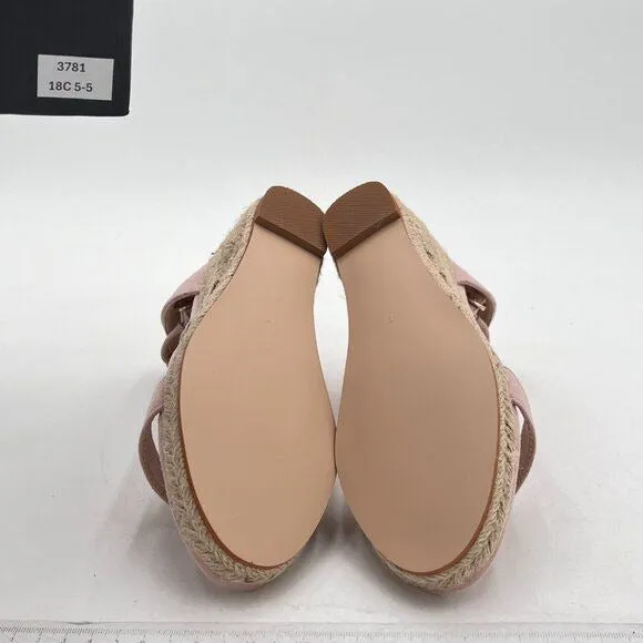 FOWT Nude Ankle Straps Buckle Wedge Sandals for Women Open Toe Platform Sandals