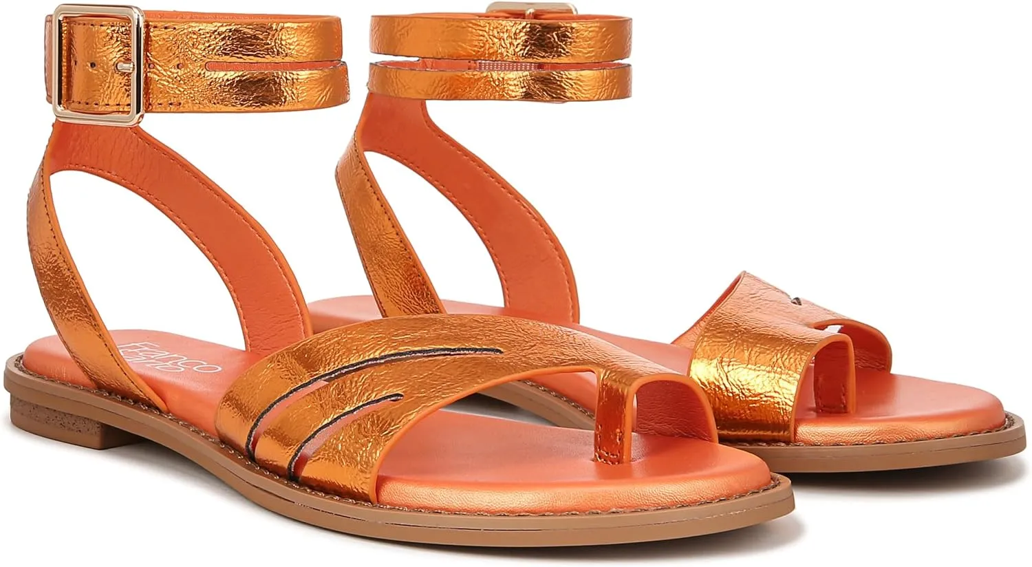 Franco Sarto Women's Greene Ankle Strap Flat Sandals