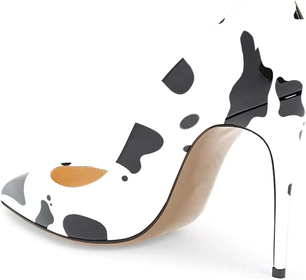 FSJ Women Formal Pointed Toe Pumps High Heel Sexy Stilettos Slip On Office Cute Evening Dress Shoes Size 4-15 US