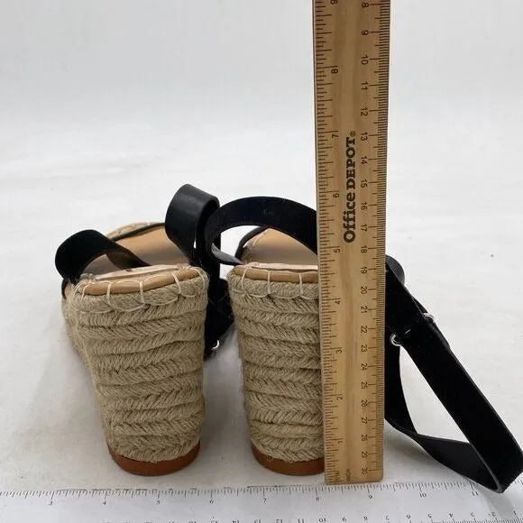 FSJ Women Platform Wedge Espadrille Sandal Open Toe Ankle Strap Buckle High Heel