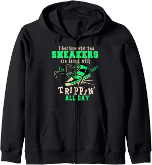 Funny Adult Basketball Shoes Sneaker heads Collector kicks Zip Hoodie