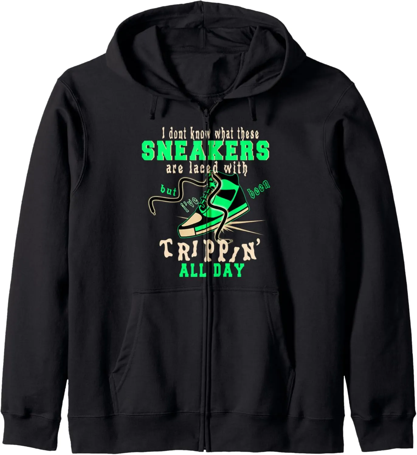 Funny Adult Basketball Shoes Sneaker heads Collector kicks Zip Hoodie