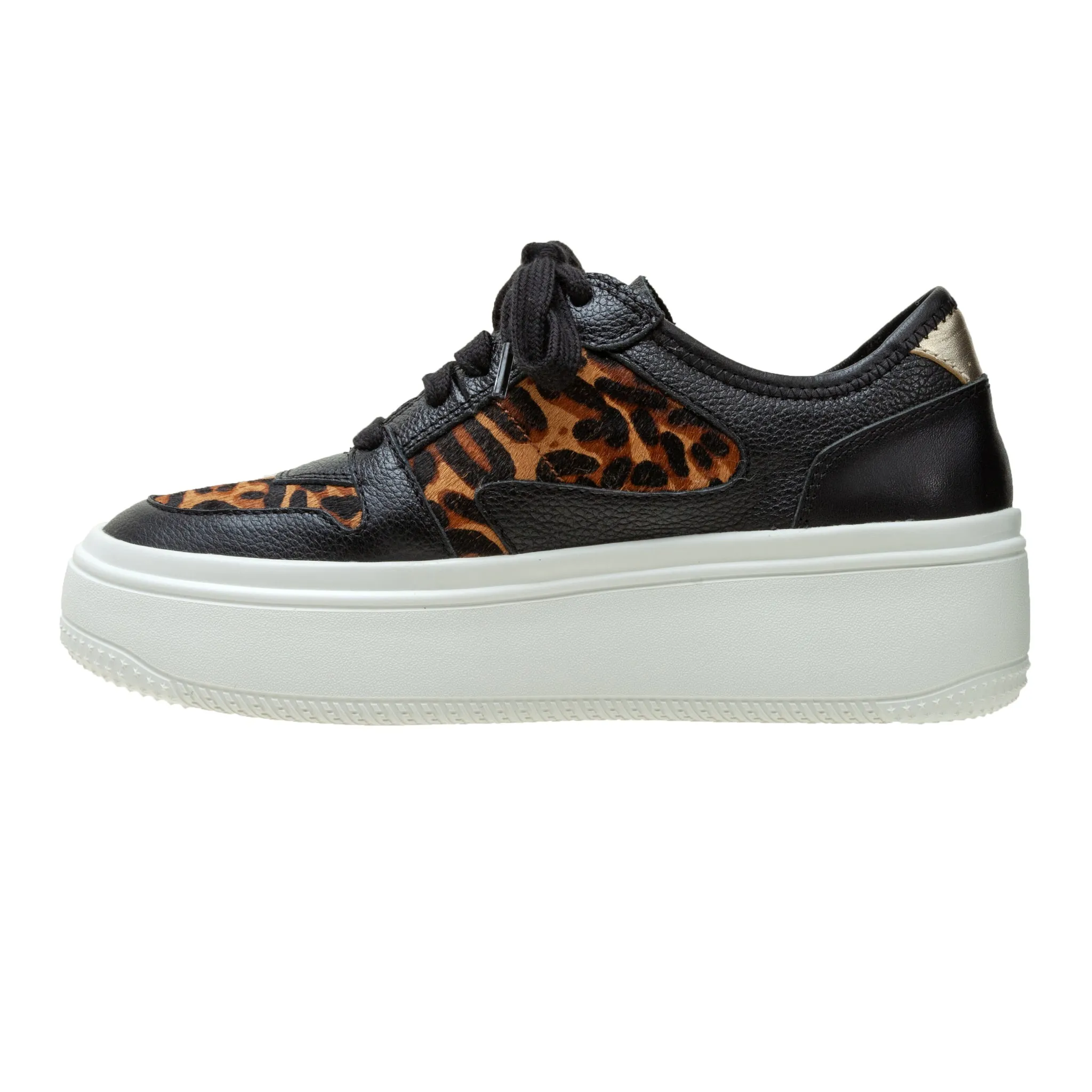 GAINS | Lace-up Leather Platform Sneakers