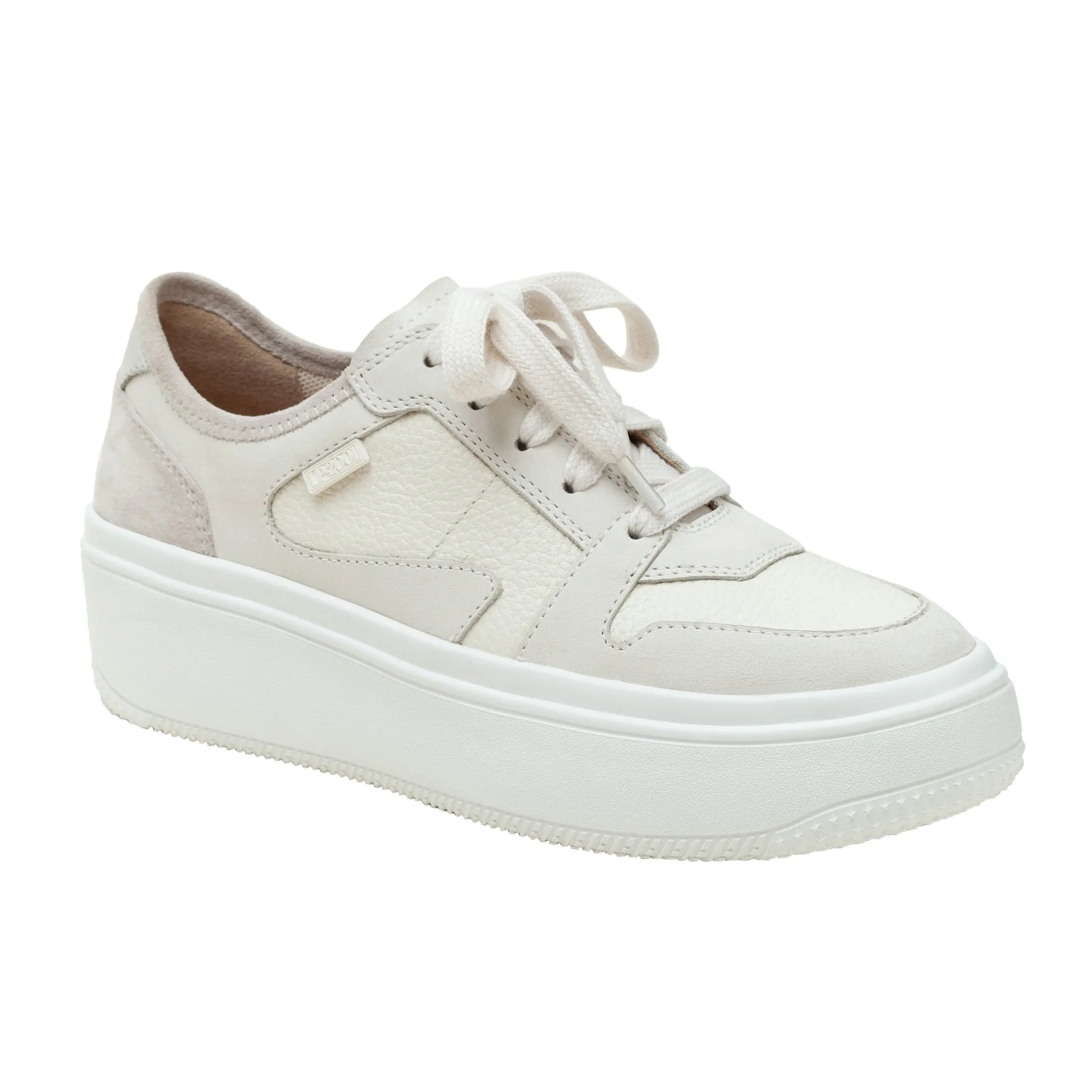 GAINS | Lace-up Leather Platform Sneakers