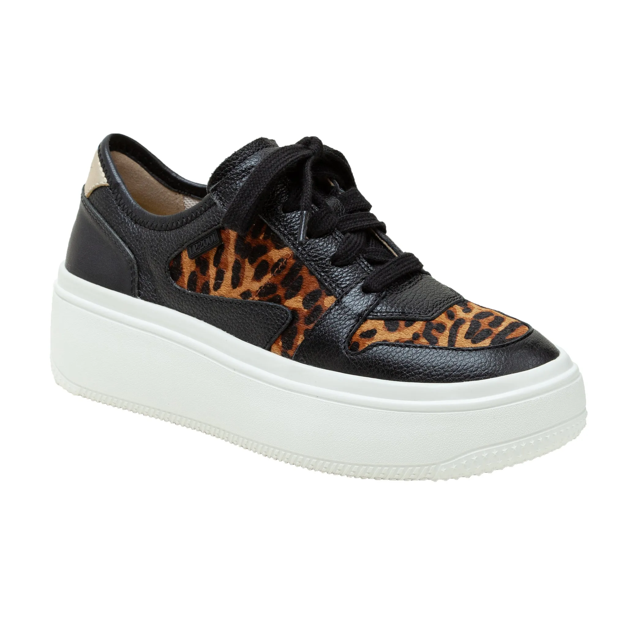 GAINS | Lace-up Leather Platform Sneakers